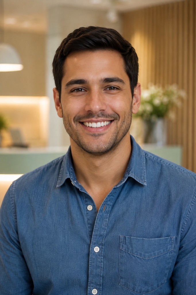 Paciente joven sonriendo - Sonrisa funcional